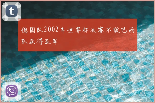 德国队2002年世界杯决赛不敌巴西队获得亚军