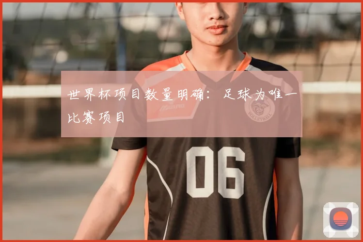 世界杯项目数量明确：足球为唯一比赛项目